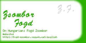 zsombor fogd business card